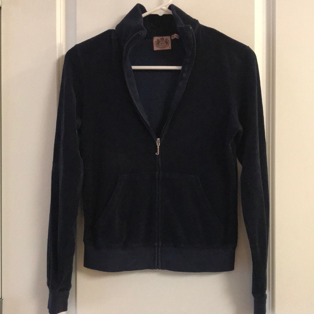 Juicy Couture - Terry Cloth Navy Zip-Up - Size M